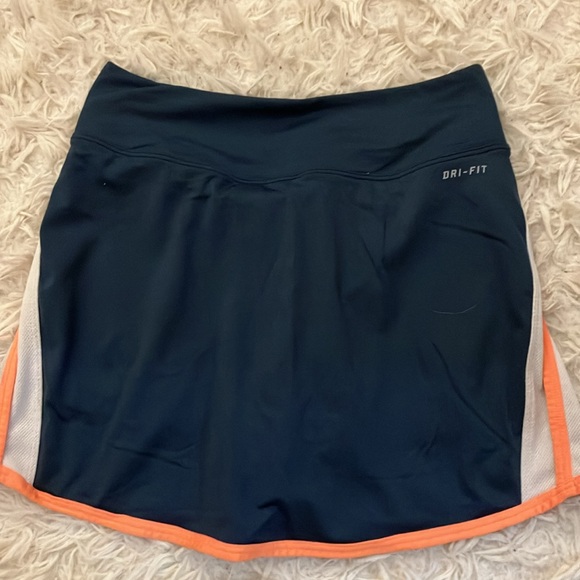 Nike XS Blue and Orange Athletic Mini Skirt - Picture 3 of 4